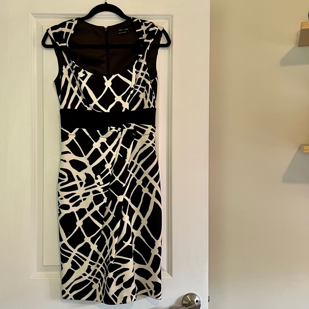 NWOT BCBG Max & Cleo Black/White Cocktail Dress/Sz4